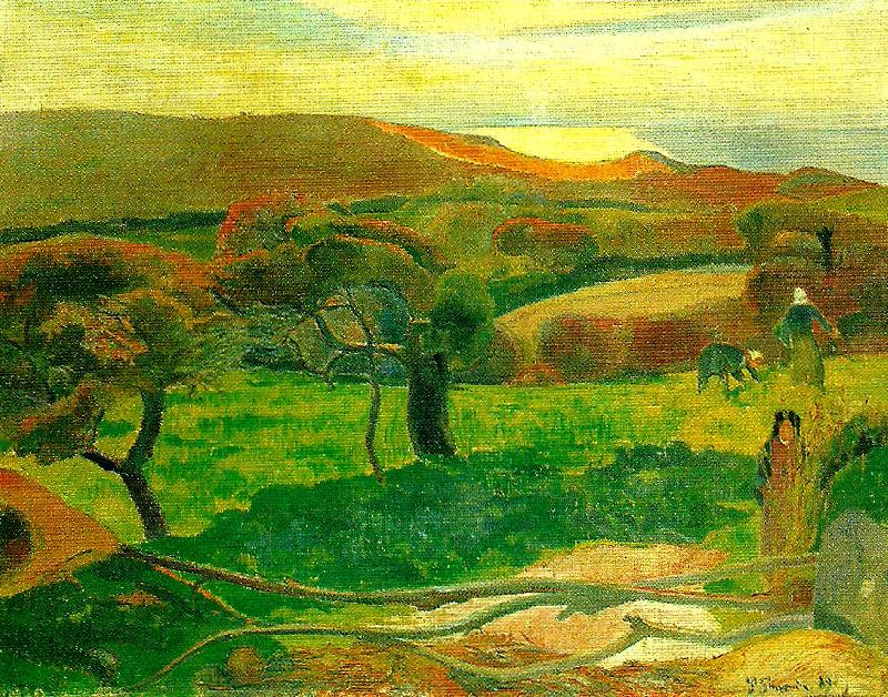 landskap fran bretagne, Paul Gauguin